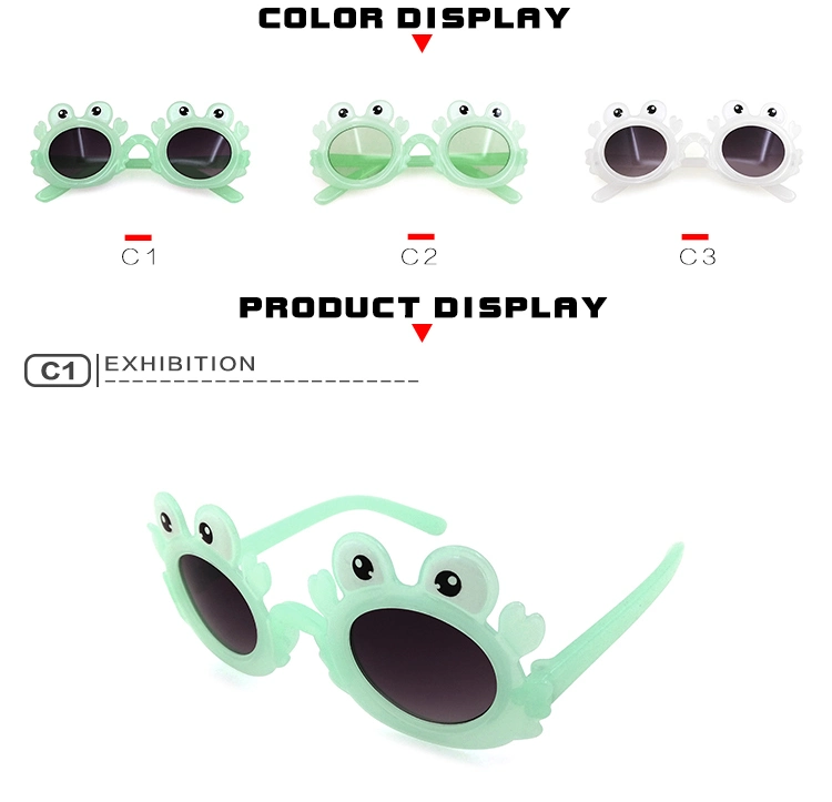 Lovely Cute Design Fashion Kids Children Boy Girl Frog Cartoon Print Sunglass UV400 Polarized Kids Sunglasses