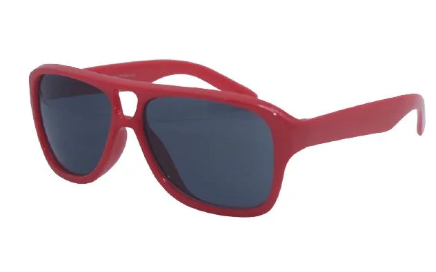 Red Plastic Frame Big Size Kids Sunglasses