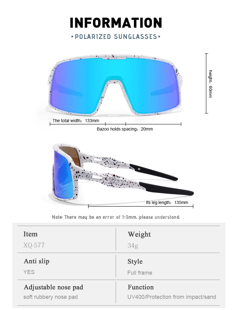 Adult Fishing Glasses Color Mirror Lens 100% UV400 Blocking Sports Sunglasses Polarized