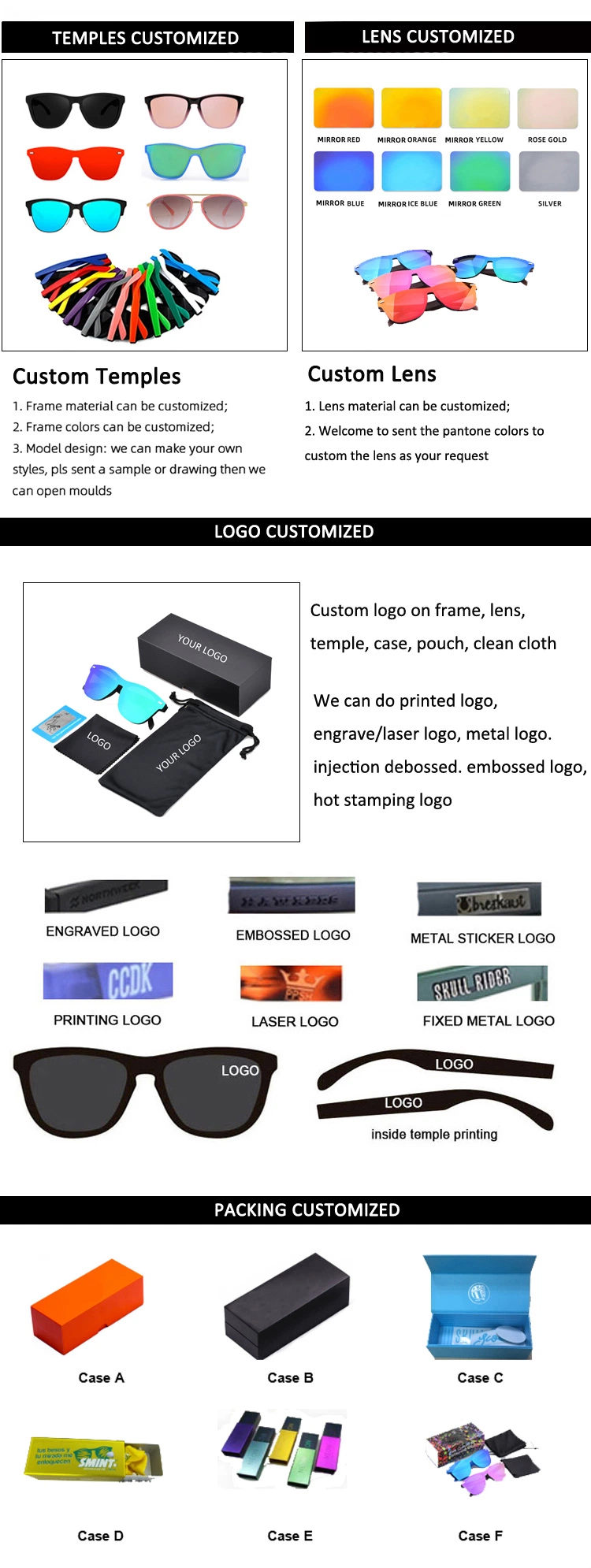 Custom Your Logo Brand Designer Men Women UV 400 Lens Anti Blue Light Blocking Glasses