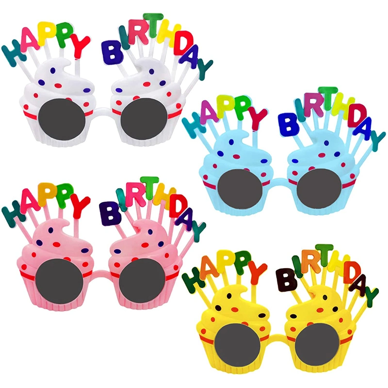 Sweet Cream Birthday Cake Glasses Festival Sun Glasses Happy Birthday Party Promotional Gift Toys Novel Kids Sunglasses