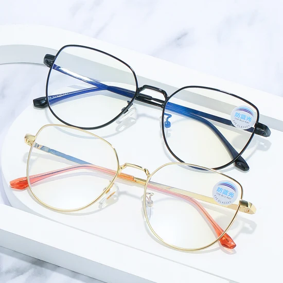 High Quality Fashion Metal Optical Eyewear Glasses Frame New Fashion Round Shape Acetate Optical Glasses Kids Acetate Anti Blue Light Computer Glasses Frame